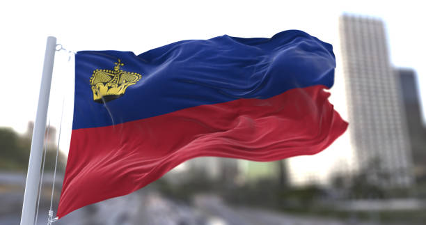 istock Liechtenstein National flag waving in the wind. 1679956515