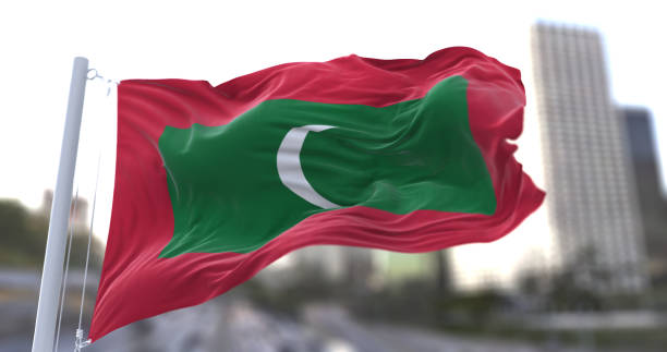 istock Maldives National flag waving in the wind. 1679956539