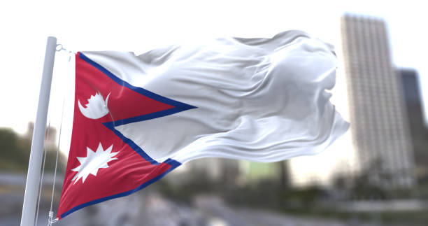 istock Nepal National flag waving in the wind. 1679957598