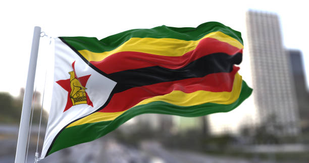 istock Zimbabwe National flag waving in the wind. 1679960888