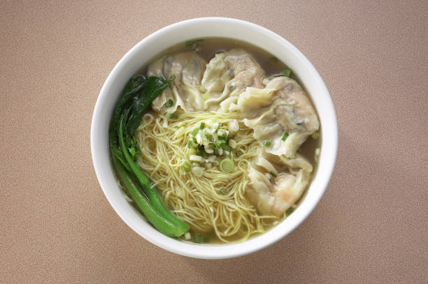 istock Asian style noodles with wonton stuffed meat dumpling 1680130461