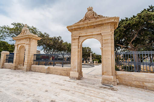 The entrance in Maglio Gardens in Malta.