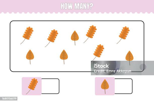 Math Game How Many How Many Are There Educational Math Game For Kids Stock Illustration ...