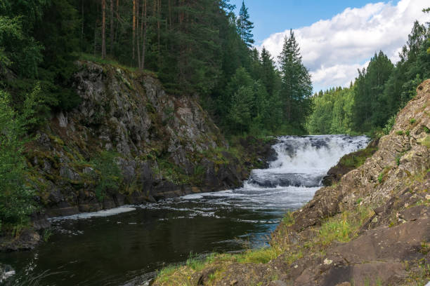 istock natural landscape with a clear waterfall on a forest water 1680156534