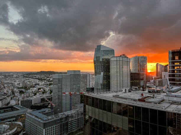 istock Observing La Defense from a tower at sunset 1680167457