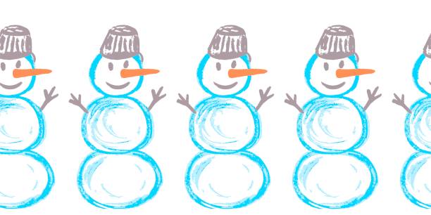 istock Cute seamless border. Drawings with wax crayons. Design for paper, fabric, interior decor and other use 1680168006