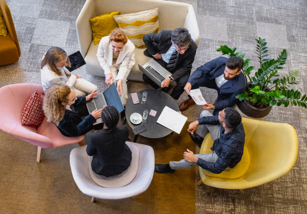 istock Business people having a meeting in a cafeteria 1680172365