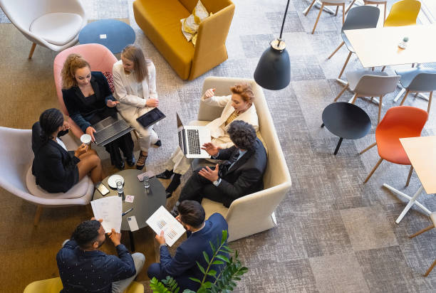 istock Business people having a meeting in a cafeteria 1680172939