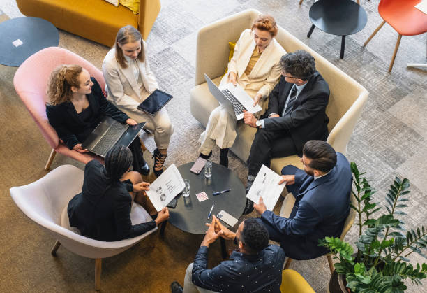 istock Business people having a meeting in a cafeteria 1680172985