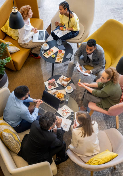 istock Business people having a brunch meeting 1680173463