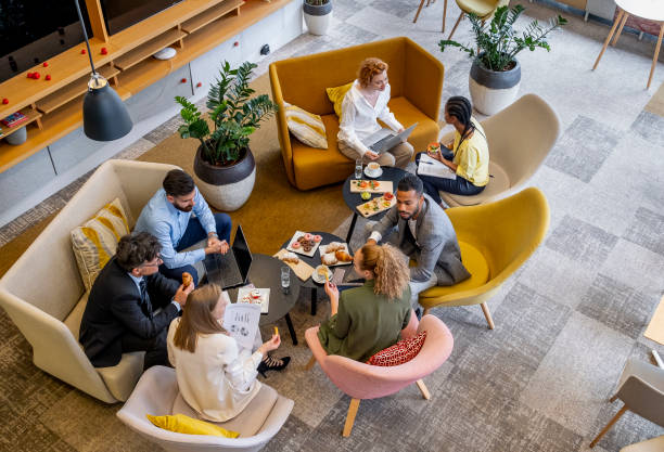 istock Business people having a brunch meeting 1680173467