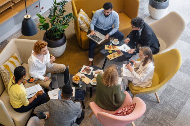istock Business people having a brunch meeting 1680173482
