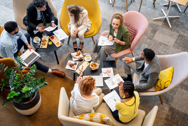 istock Business people having a brunch meeting 1680174010