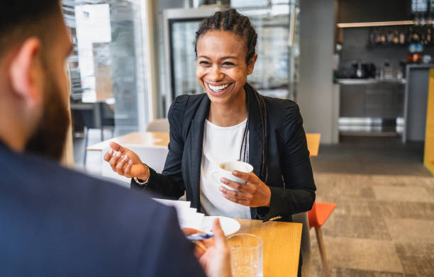 istock Business people meeting in a cafeteria 1680175628