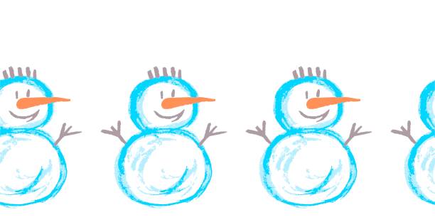 istock Cute seamless border. Drawings with wax crayons. Design for paper, fabric, interior decor and other use 1680178387