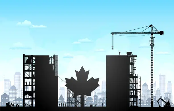 Vector illustration of Making a New Canada