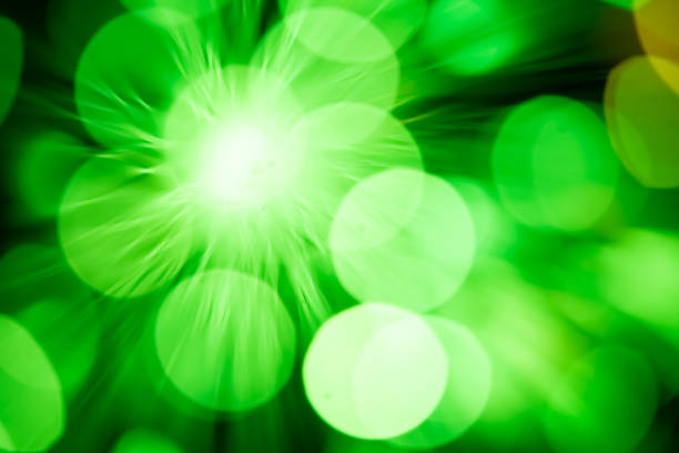 defocused green optical fibre as a flare background