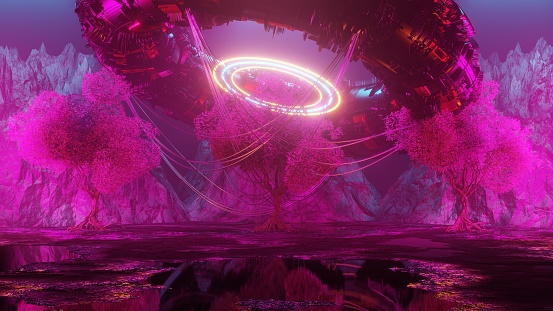Embark on a journey through a variety of fantastical worlds, all accessible through portals in the metaverse. This stunning 3D background will transport you to enchanted forests, soaring mountains, and ancient ruins.