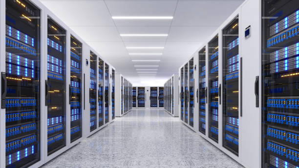 Shot of Data Center With Multiple Rows of Fully Operational Server Racks. Modern Telecommunications,Data center cooling,server room,3d rendering Shot of Data Center With Multiple Rows of Fully Operational Server Racks. Modern Telecommunications,Data center cooling,server room,3d rendering data center stock pictures, royalty-free photos & images