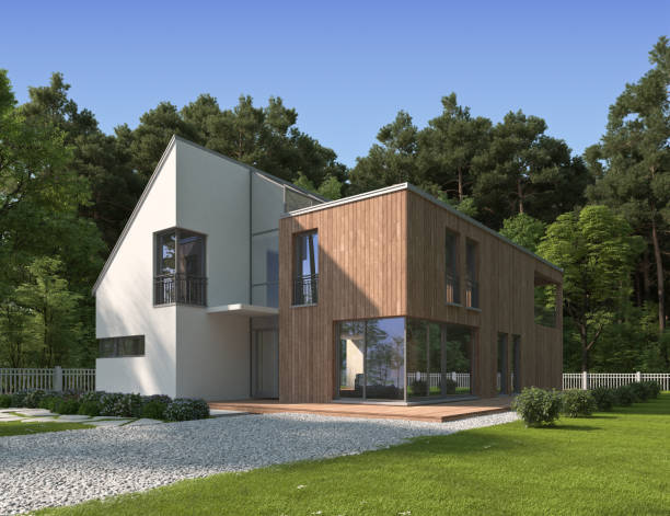 istock House with a modern wooden cubic extension 1680403073