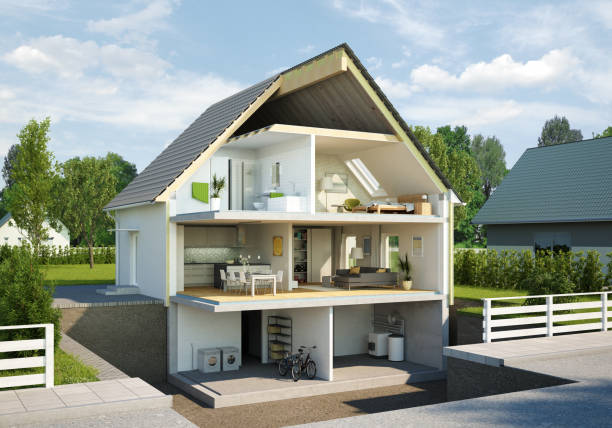 istock Modern cut house with a view of the interior 1680403621