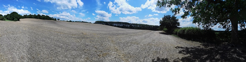 Soil on hill in the Cotswolds England uk