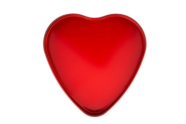 Large red metal heart - love can