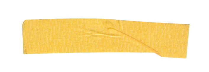yellow paper tape isolated element