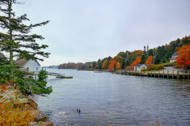 istock Fall leaf colors -Booth Bay Harbor,Maine 1680514619