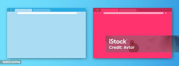 Pink Browsing Window Browser Windows A Set Of Realistic Empty Blue And Pink Browser Windows ...