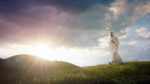 istock Christ descending a hill at sunrise 1680539848