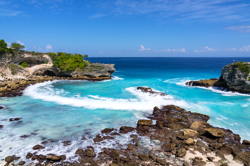 Nusa Ceningan is a small island located between Nusa Lembongan and Nusa Penida, south of Bali, in Indonesia.