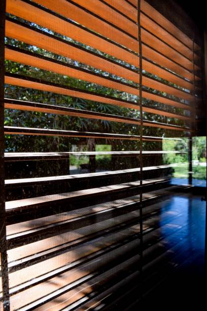 istock Wooden roller blind in an old house 1680582311