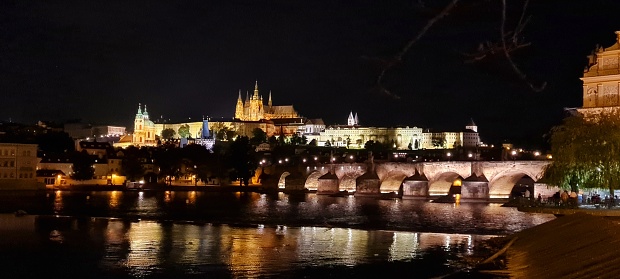 Beautiful Prague Castle by night