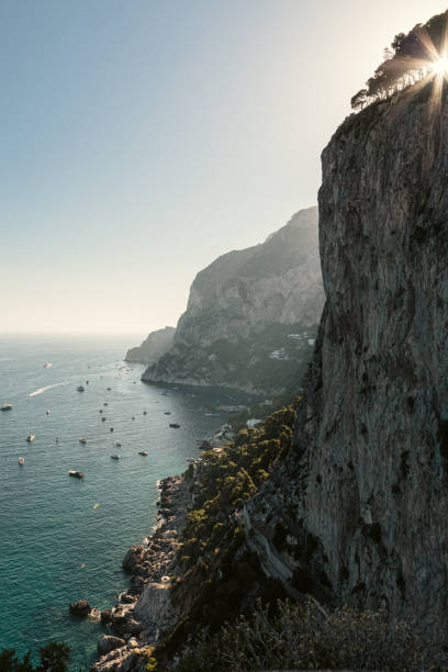 Tramonto nell'isola di Capri, Italia - foto stock