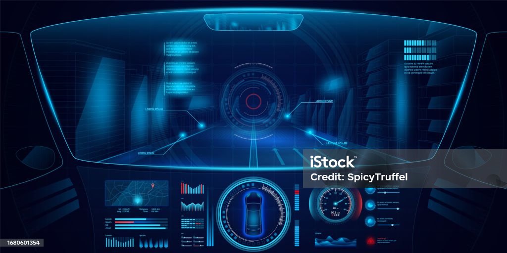 Car Controller Gui Game Car Control Panel Autonomous Drive Vehicle Cockpit Interface ...