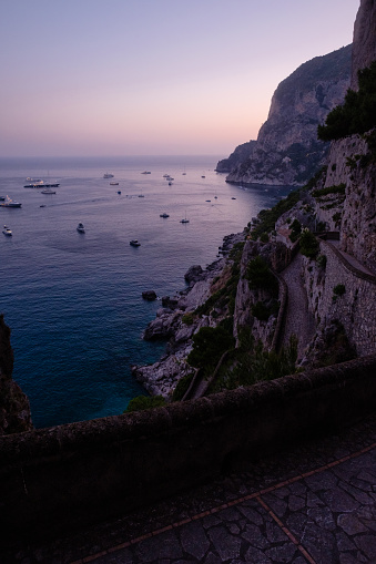 The Via Krupp at Sunset, Capri, Italy