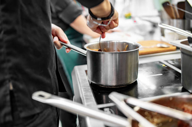 istock Chef cook hand cooking food at the restaurant kitchen 1680614654