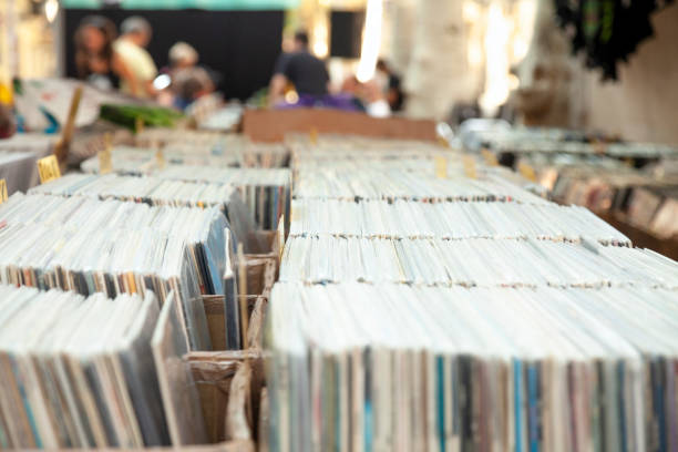 istock Vinyl discs records at a flea market 1680621965