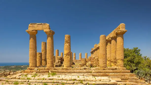 Photo of Temple of Juno in Valley of the Temples. Archaeological site.