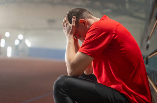 istock Tired Male Athlete After Sprint Training 1680636268