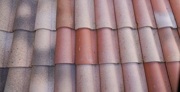 background tiled roof classic style roofing material texture pattern on modern tile actual house