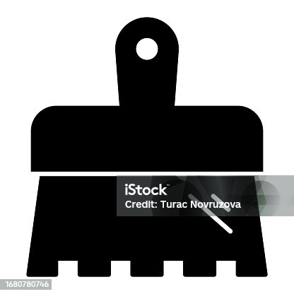 istock Spatula solid icon, house repair concept, putty knife sign on white background, wide spatula icon in glyph style mobile concept web design. Vector graphics. 1680780746