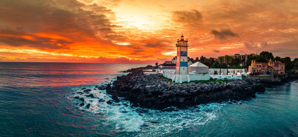 Drone view of the lighthouse, Cascais