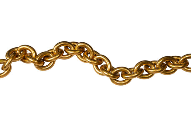 istock Golden chain isolated on white background. 1680788850