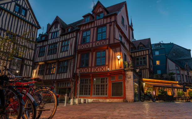 istock Streets and houses in Rouen by night. 1680806073