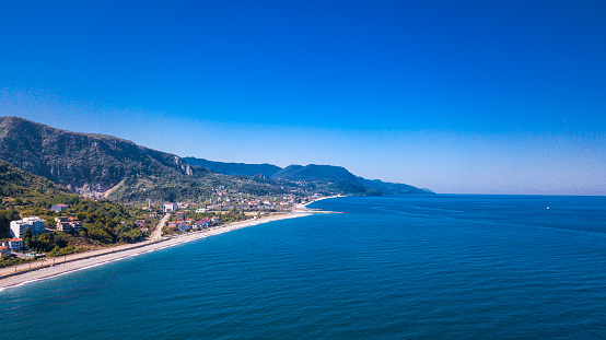 Cide Town Kastamonu Province Aerial Drone View