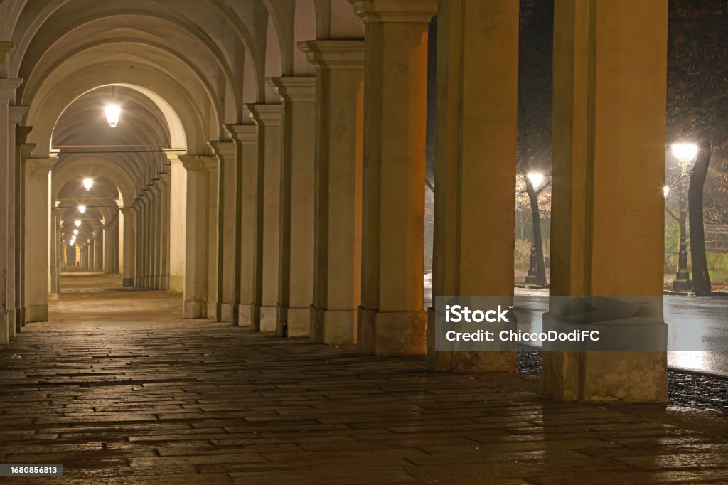 Ancient covered porticoes going to the Basilica of Monte Berico in Vicenza in Northern Italy historic covered porticoes going to the Basilica of Monte Berico in Vicenza in Northern Italy Italy Stock Photo