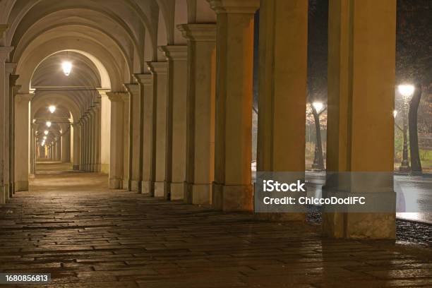 Ancient Covered Porticoes Going To The Basilica Of Monte Berico In Vicenza In Northern Italy Stock Photo - Download Image Now