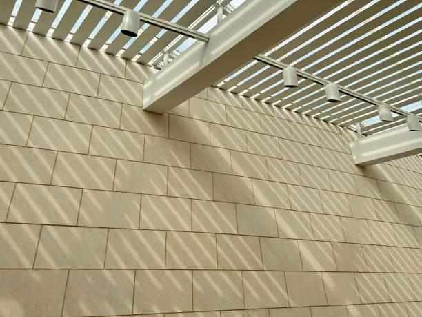istock Diagonal shadow lines in building. 1680857327